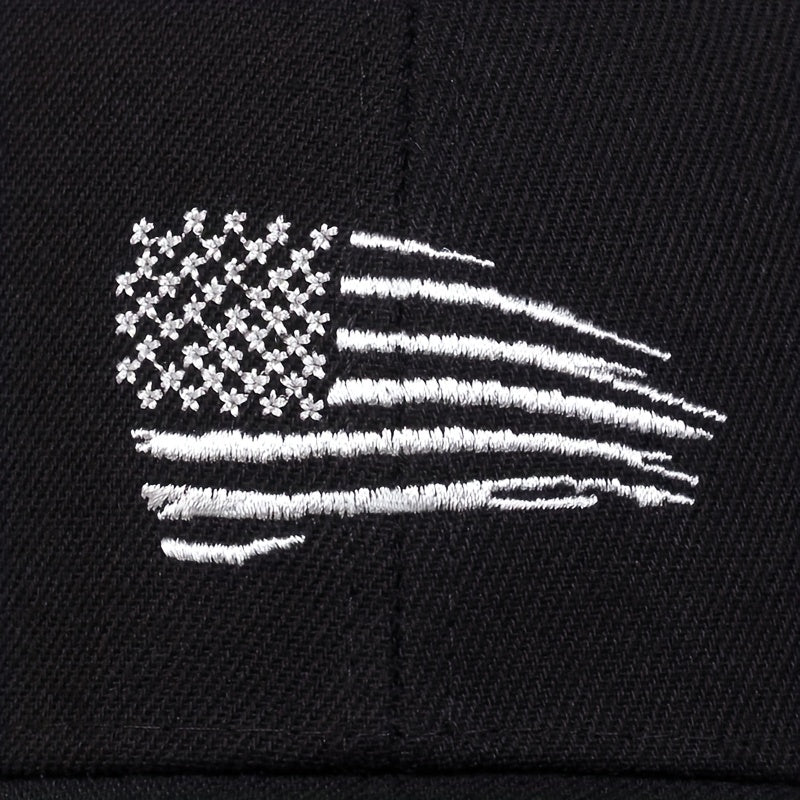 Flag Embroidery Baseball Cap Adjustable Dad Hat Lightweight Sun Hats