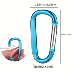 6pcs D Ring Secure Carabiners for Camping Tent Backpack Keychain