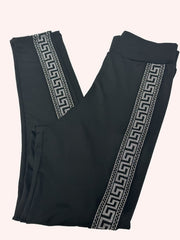 Geometric Print High Waist Tummy Control Leggings