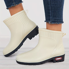 Women's Solid Rainboots Waterproof Outdoor Boots