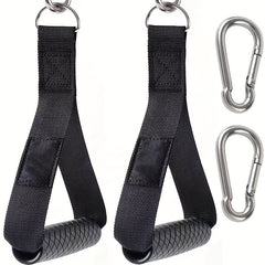 Rubber Non-slip Handle for Resistance Band, 1 Pair Handle with 2 Hooks