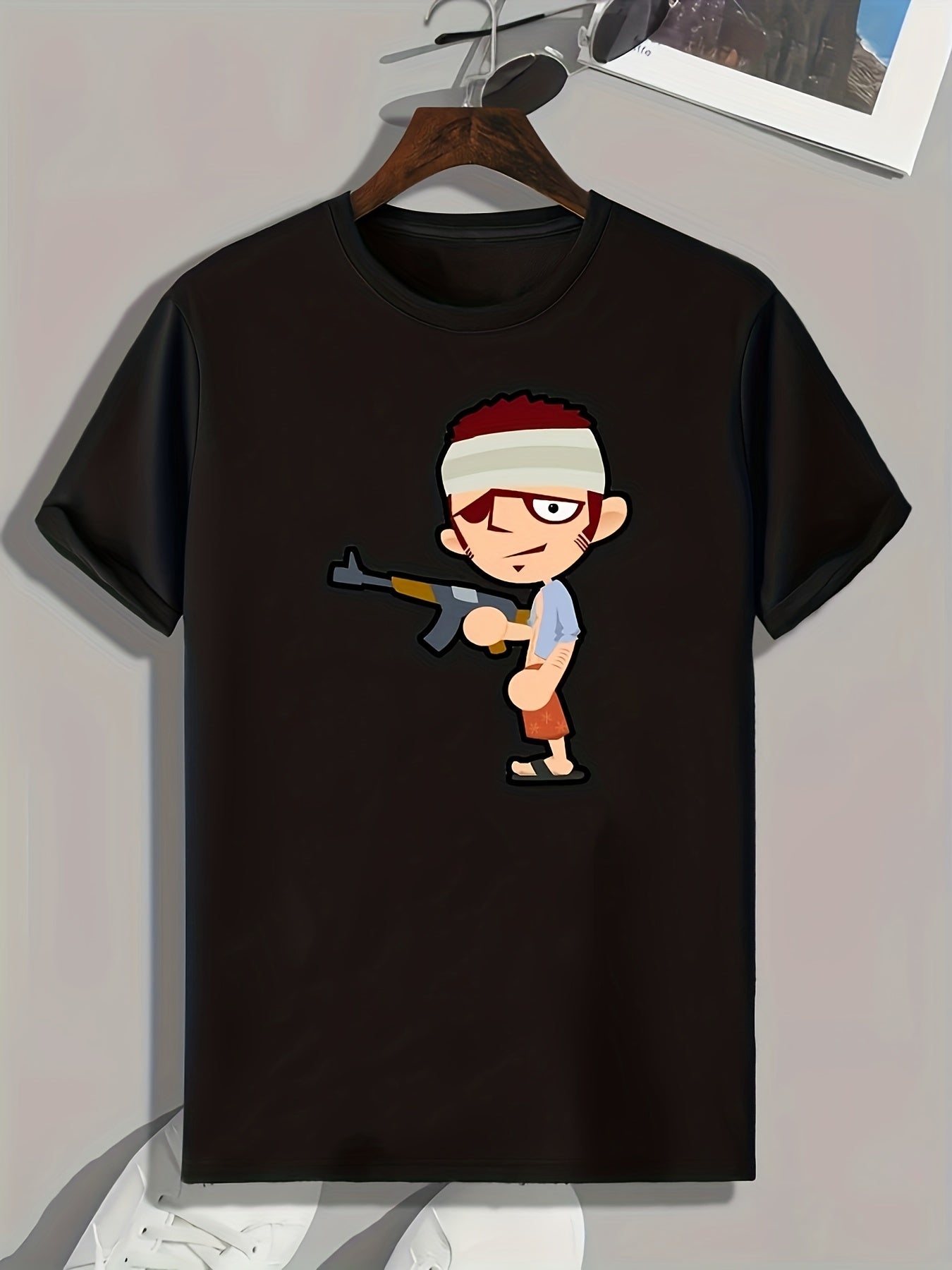 Injured Soldier Print Men's Graphic T shirt Casual Comfy Tees For Summer