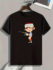 Injured Soldier Print Men's Graphic T shirt Casual Comfy Tees For Summer