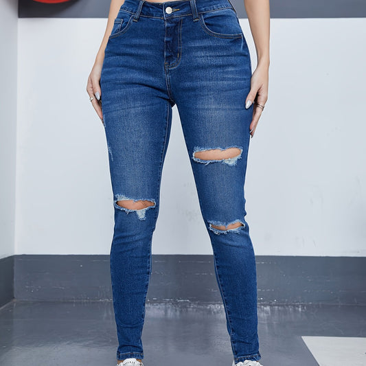 Casual Jeans Women's Plus High Rise Skinny Jeans