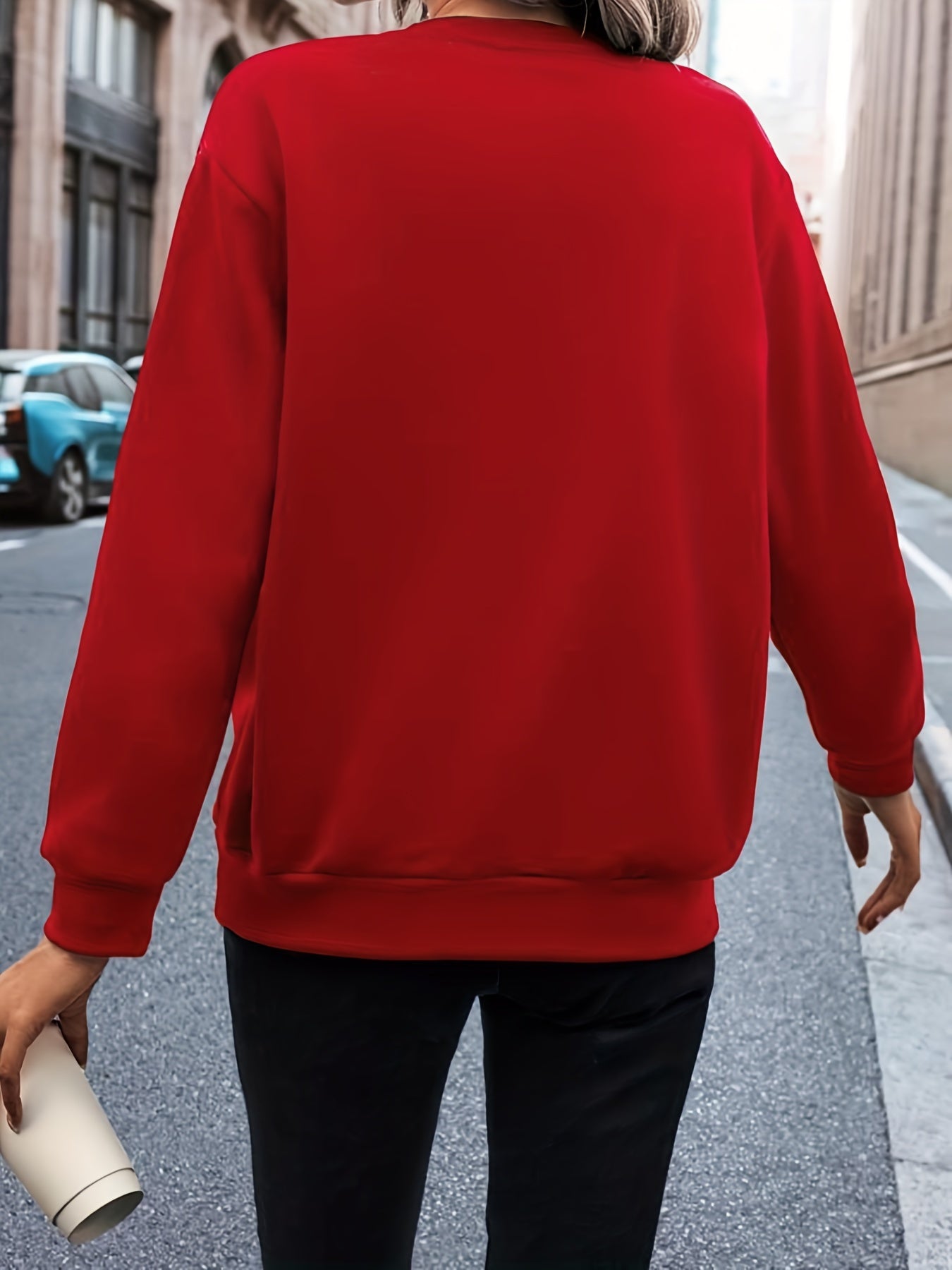 Casual Crew Neck Sweatshirt for Women