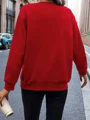 Casual Crew Neck Sweatshirt for Women
