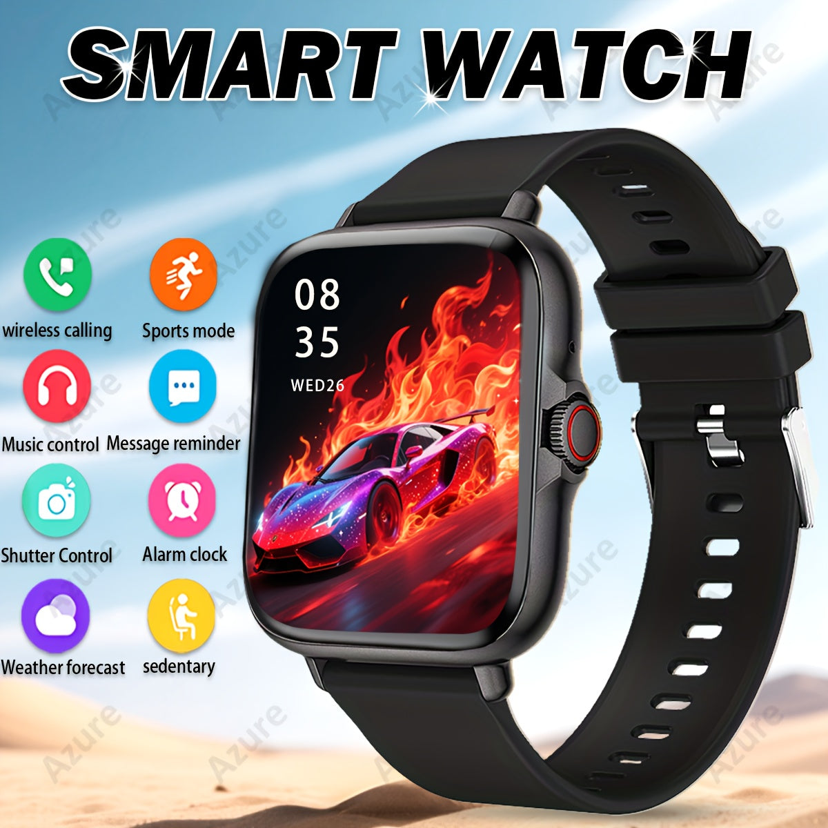 1.83 in Touch Sports Smartwatch Unisex with Call Alerts