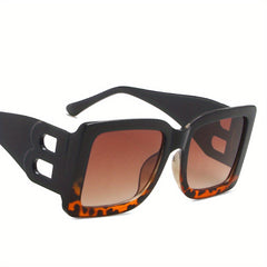 Vintage UV400 Large Square Sunglasses for Women Men