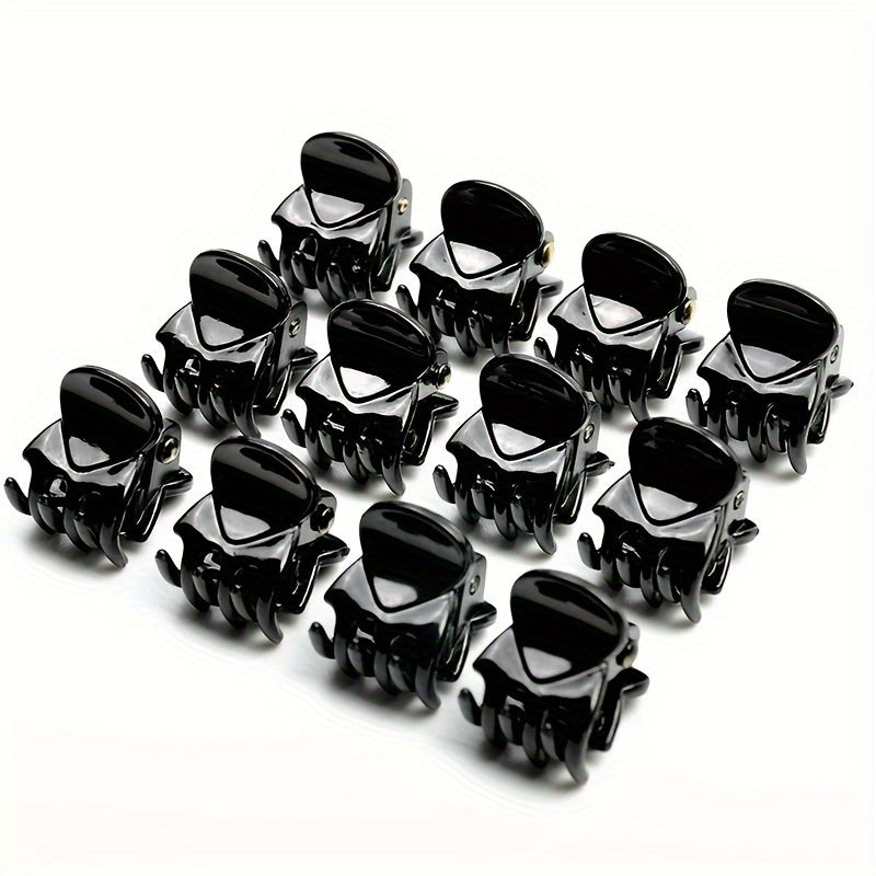 12pcs Mini Hair Claws Plastic Hairpins Hair Clips For Girls