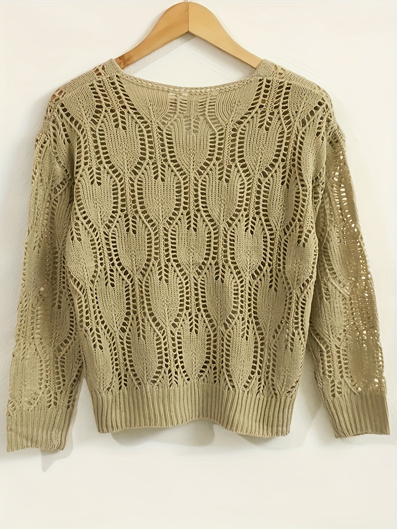 V Neck Cut Out Sweater for Women