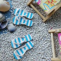 2pcs Dollhouse Flip Flops Set for Beach Scene, ABS Material