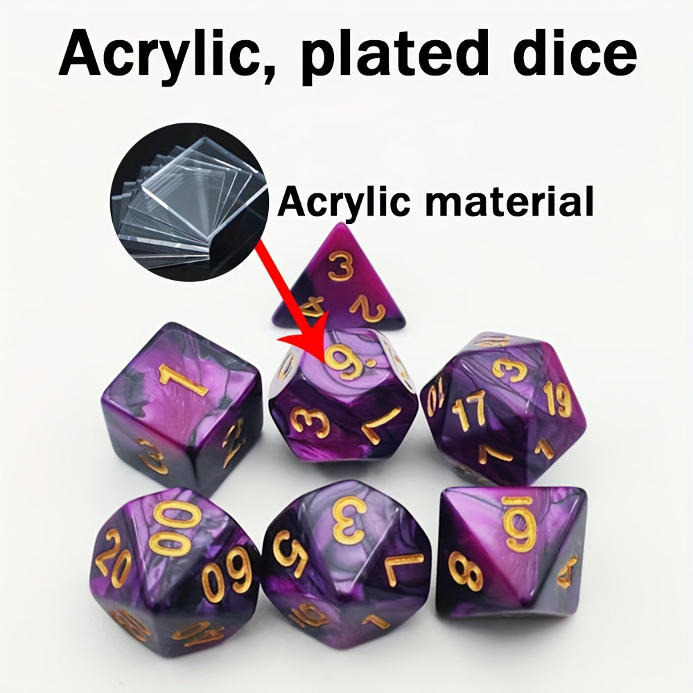 7pcs Party Polygon Dice Set Funny Games For Family Gatherings