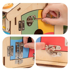 Montessori Busy House Baby Education Puzzle Unlock Box DIY Toys