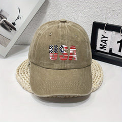 Flag Pattern Men's Denim Baseball Cap