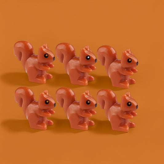 6pcs Mini Squirrel Building Blocks Set - Ideal Christmas, Birthday Gift
