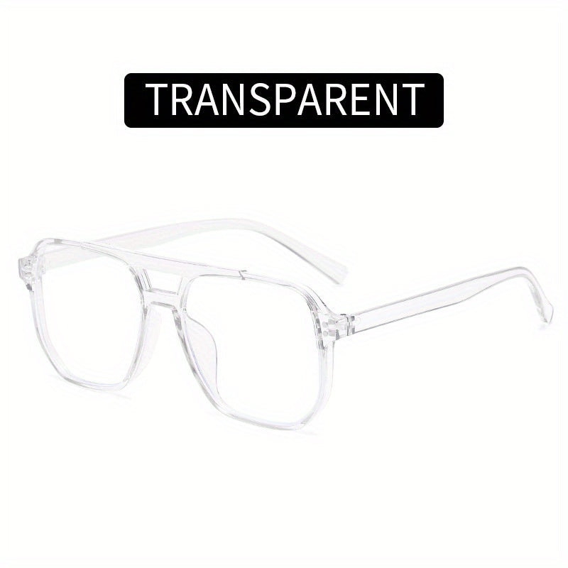 Transparent Computer Glasses Frame Women Men Anti Light Square Eyewear