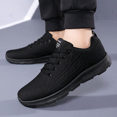 Men's Breathable Running Shoes Non Slip Lace Up Sneakers