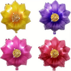 4 Pcs Flower Balloons for Kids' Birthdays, Weddings, and Holidays