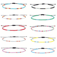 Colorful Beaded Anklet for Women - Summer Beach Style
