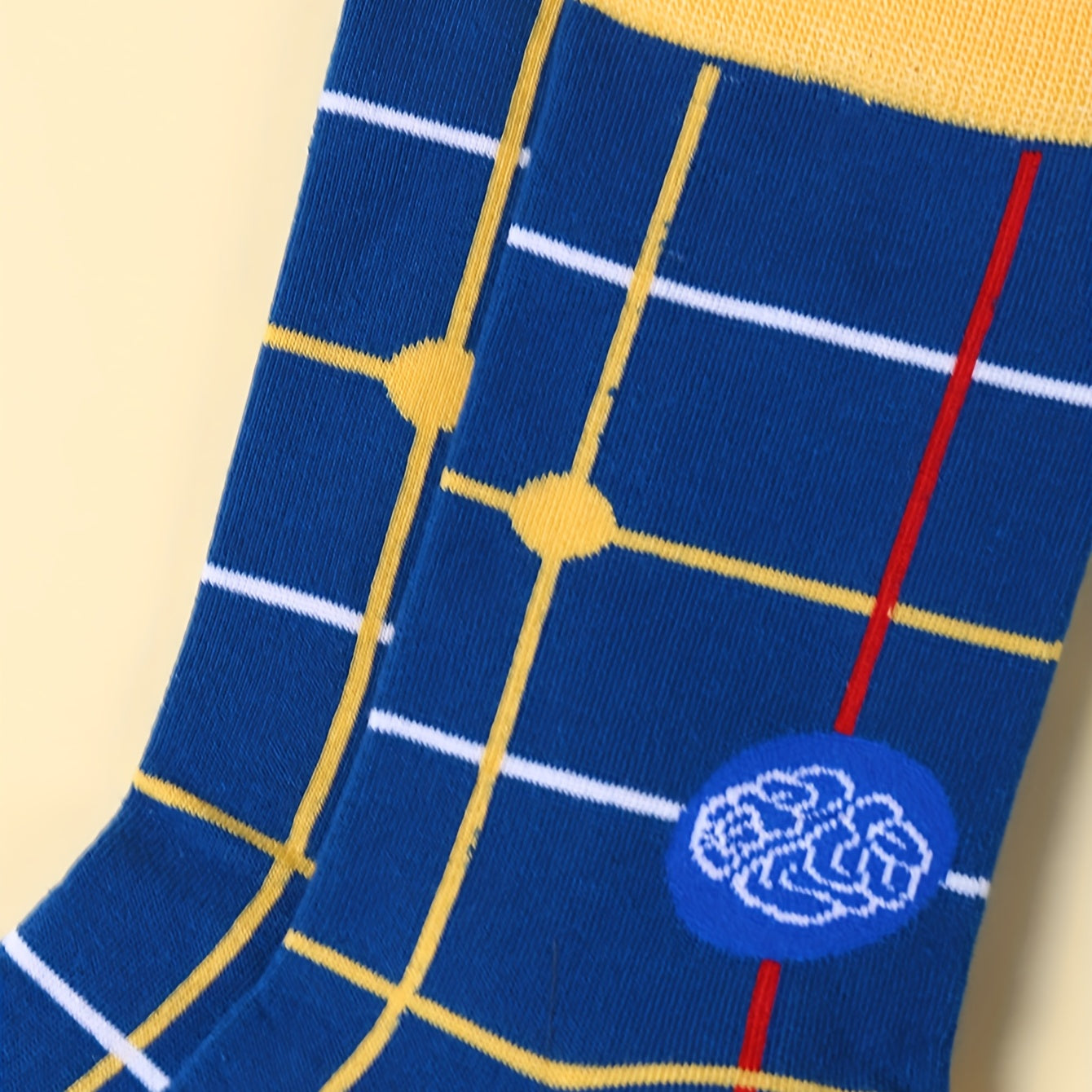 Colorblock Plaid Socks Women's Mid Tube Stockings
