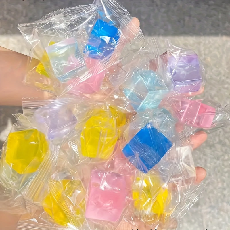 10pcs Ice Cube Squishy Toys Stress Relief Toy