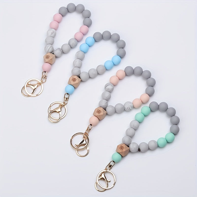 Butterfly Silicone Beaded Keychain - Outdoor Camping Hiking Tool