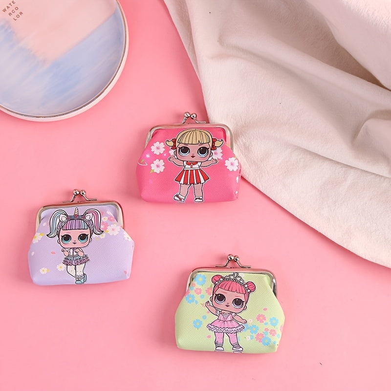 Girls Cartoon Print Coin Purse Mini Wallet Card Holder