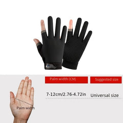 2Pcs Fingerless Fishing Gloves Non-slip Thin Protection