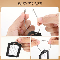 10 Green Luggage Tags with Keychain Attachment