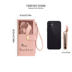 Custom Photo & Text Women's Wallet - Spacious Clutch Bag