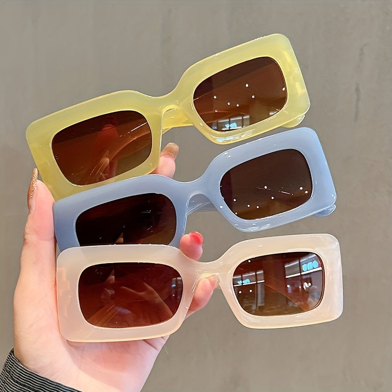 Rectangle Sunglasses For Women Men UV400