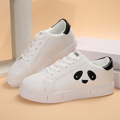Panda Embroidered Skate Shoes Low Platform Casual Sneakers Women's Sports Shoes