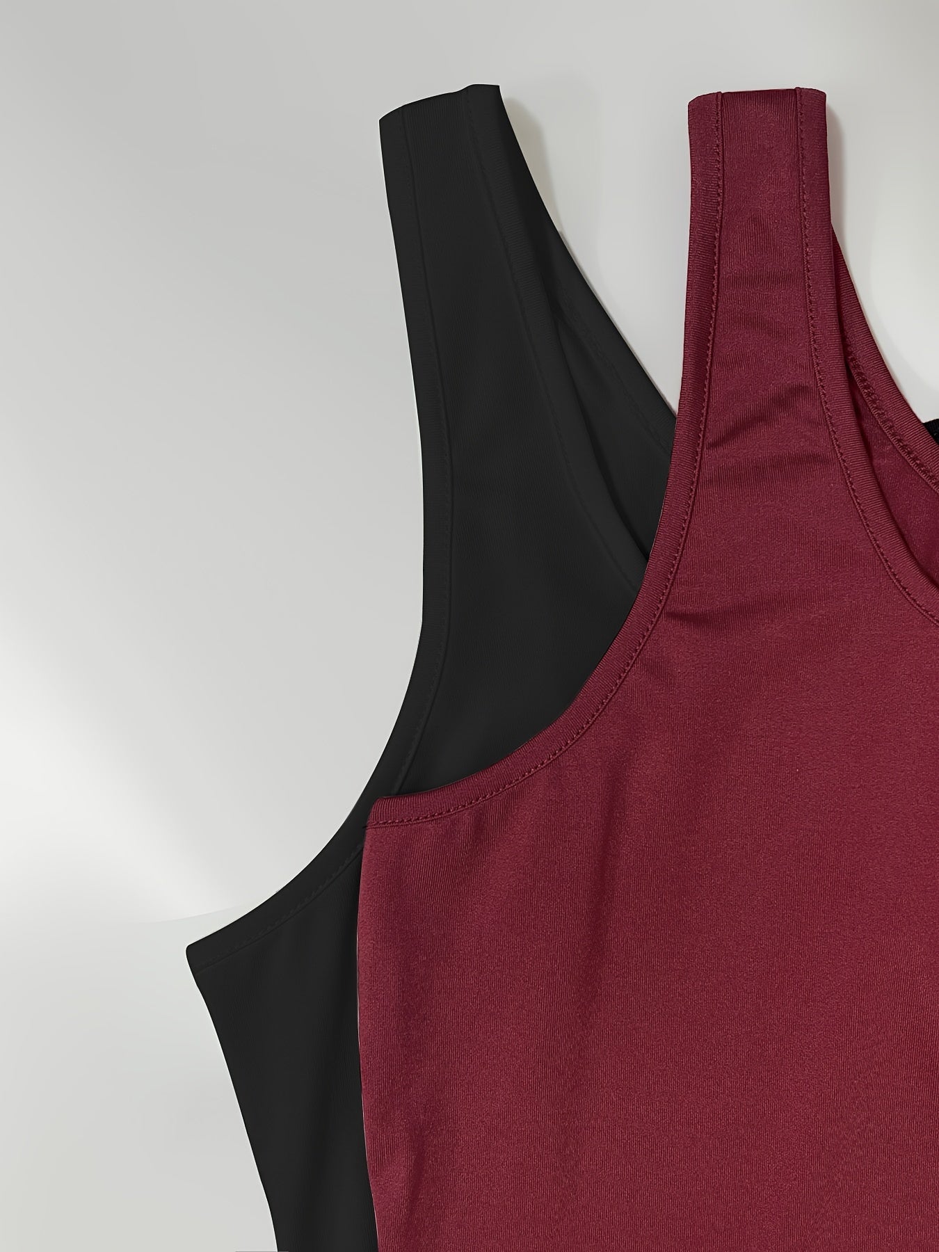 Solid Square Neck Tank Bodysuit