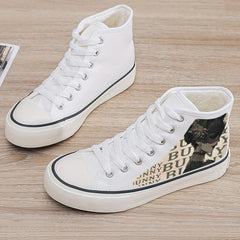 Anime Plush Lined Thermal Canvas Sneakers Non Slip Skate Shoes