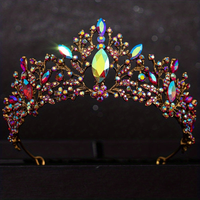 Vintage Rhinestone Crown Tiara Wedding Hair Accessories