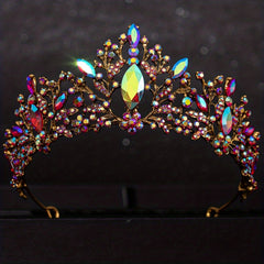 Vintage Rhinestone Crown Tiara Wedding Hair Accessories
