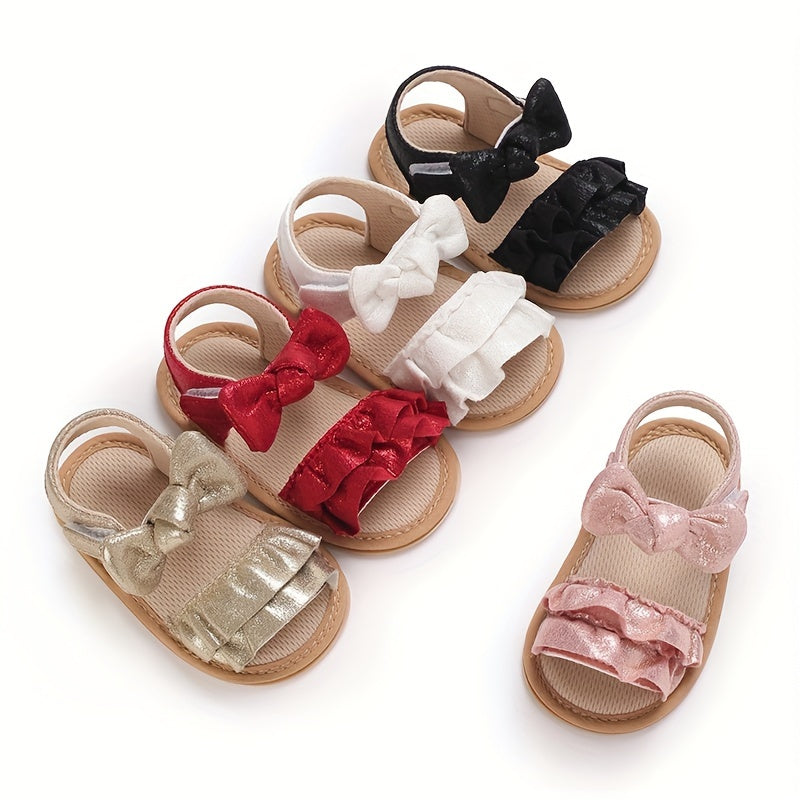 Bowknot Open Toe Sandals For Baby Girls