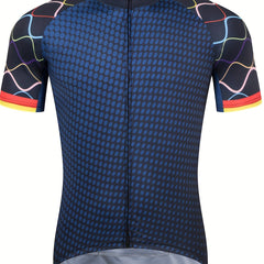 Polka Dot Cycling Jersey, Rear Pocket, Quick Dry, High Stretch, Fathers Gift