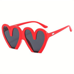 Heart Shape Street Style Sunglasses with Hard Case