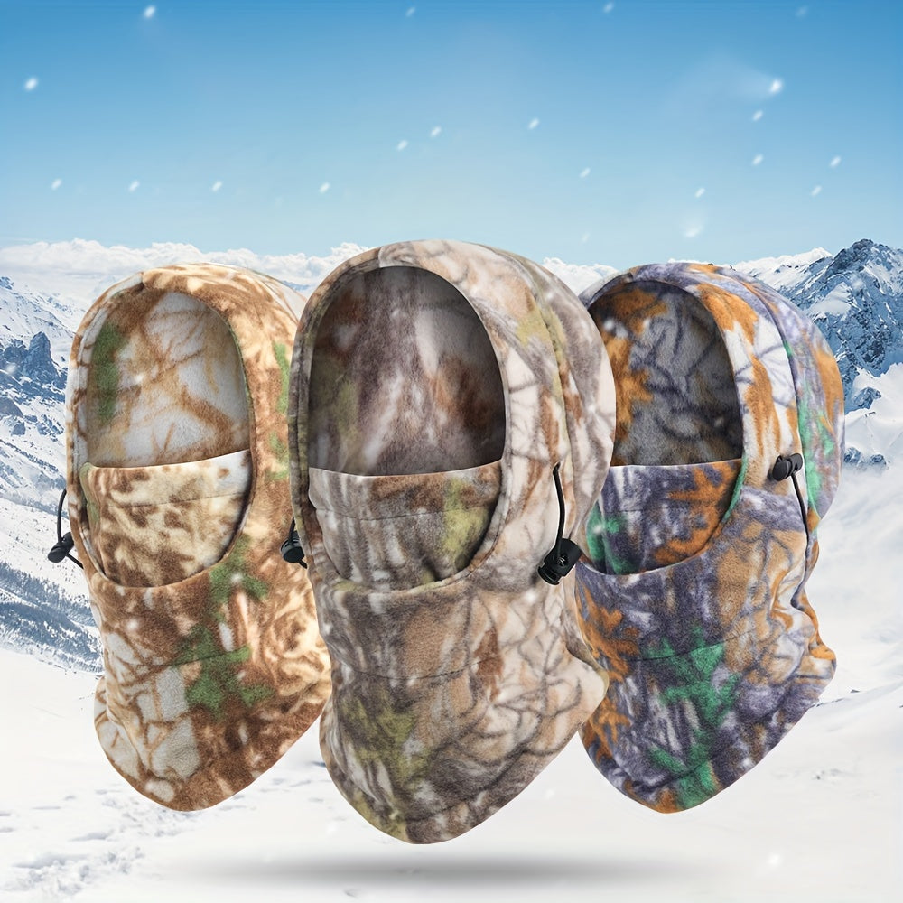 Camouflage Balaclava Winter Outdoor Fleece Hood Hat Windproof Cycling Mask