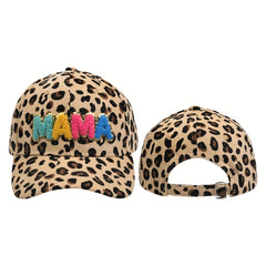 Leopard Print Corduroy Dad Hat Solid Sun Hat for Women