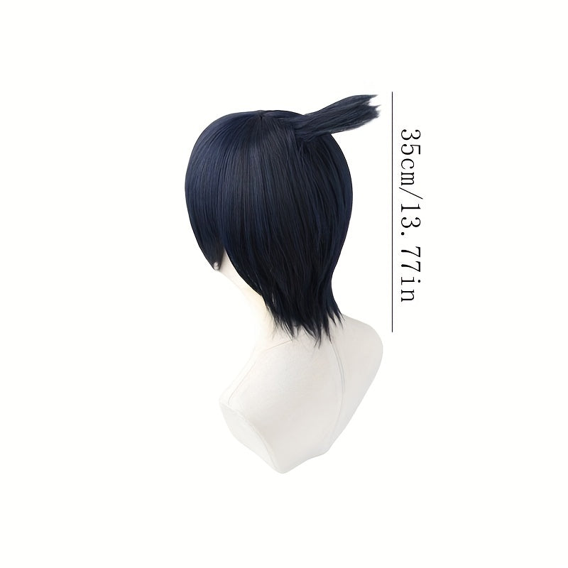 Men's Mixed Wig Anime Party Cosplay Halloween Short Hair Full Headgear