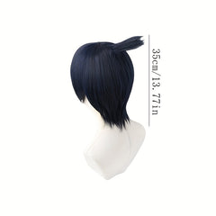Men's Mixed Wig Anime Party Cosplay Halloween Short Hair Full Headgear