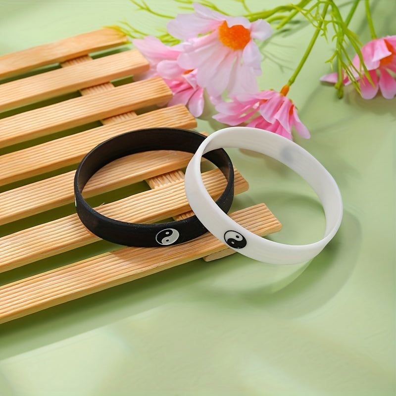 Tai Chi Silicone Wristband Bracelet & Bangles