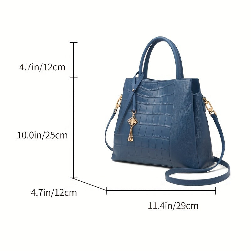 Large Capacity Cowhide Women's Tote Shoulder Bag