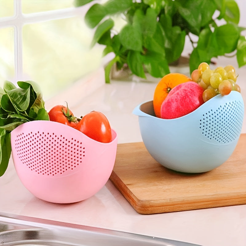 Efficient Rice Washing Machine with Draining Basin for Home Cooking