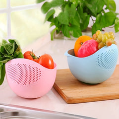 Efficient Rice Washing Machine with Draining Basin for Home Cooking