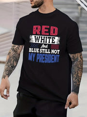 Retro Pattern Men's Graphic Crew Neck Tee for Summer