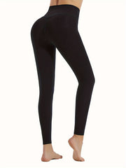 High Waist Quick Drying Yoga Pants Solid Stretch Sports Leggings