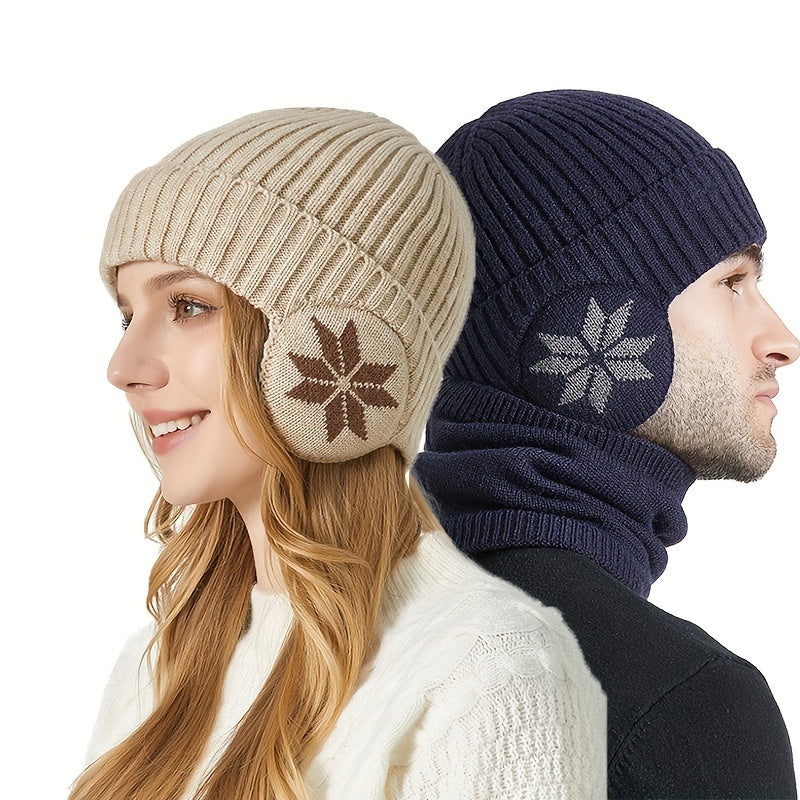 Outdoor Ear Protection Knitted Wool Hat for Autumn and Winter